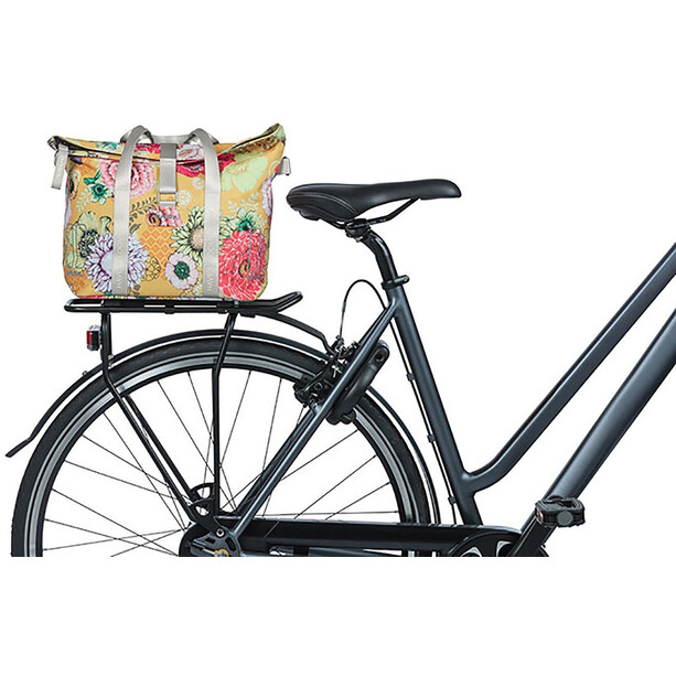 Basil Bloom Field Fahrrad-Handtasche 8-11l mit 2 Haken inkl. KF and MIK Platte gelb/bunt
