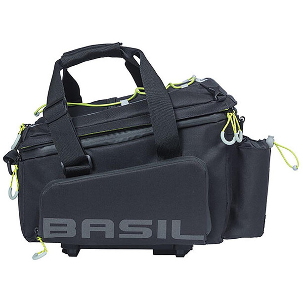 Basil Miles Trunkbag XL Pro Sacoche 9-36l avec Plaque MIK, noir/vert