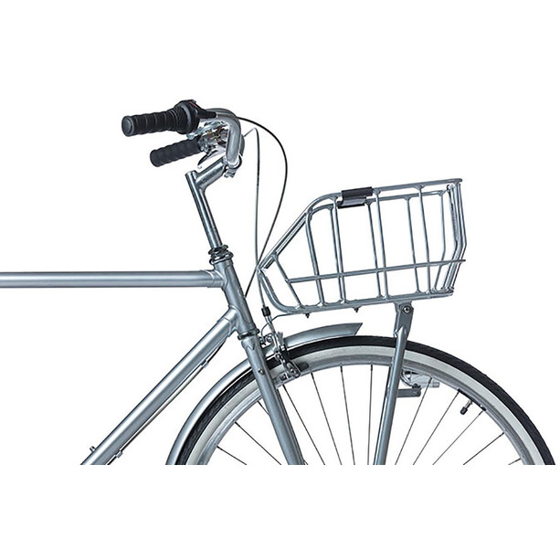 Basil Portland Vorderrad-Fahrradkorb 25l silber