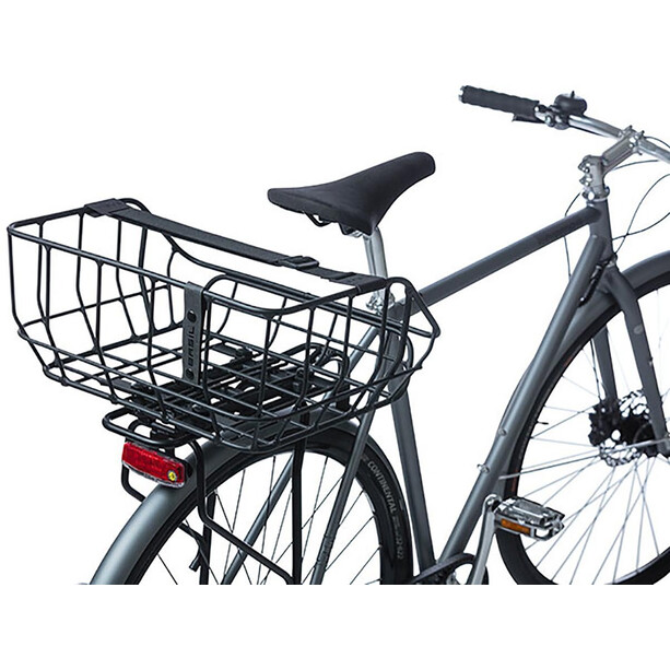 Basil Portland Hinterrad-Fahrradkorb 25l inkl. MIK Platte schwarz