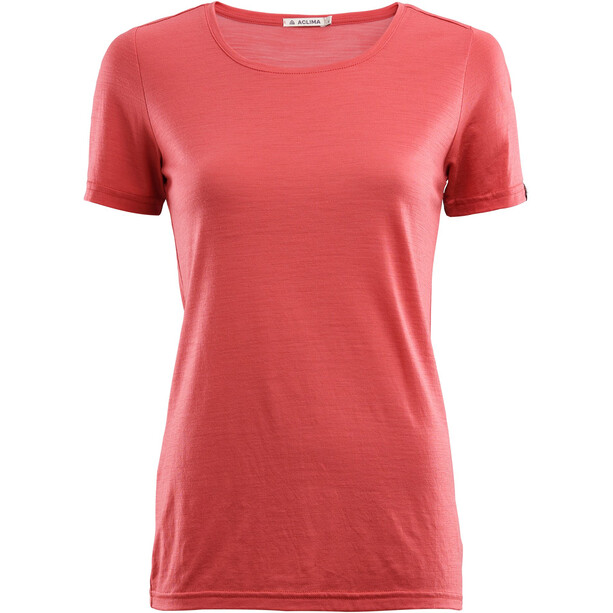 Aclima LightWool Camiseta SS Mujer, rojo