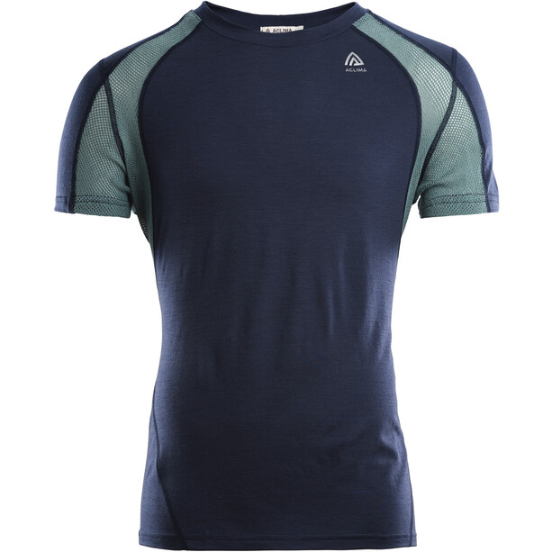 Aclima LightWool Sports T-shirt Herrer, blå/turkis
