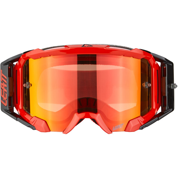 Leatt Velocity 5.5 Iriz Brille mit Verspiegeltem Anti-Fog Glas rot