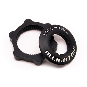 Alligator Centerlock Adapter inkl. Verschlussring für 9mm Shimano Nabe schwarz schwarz