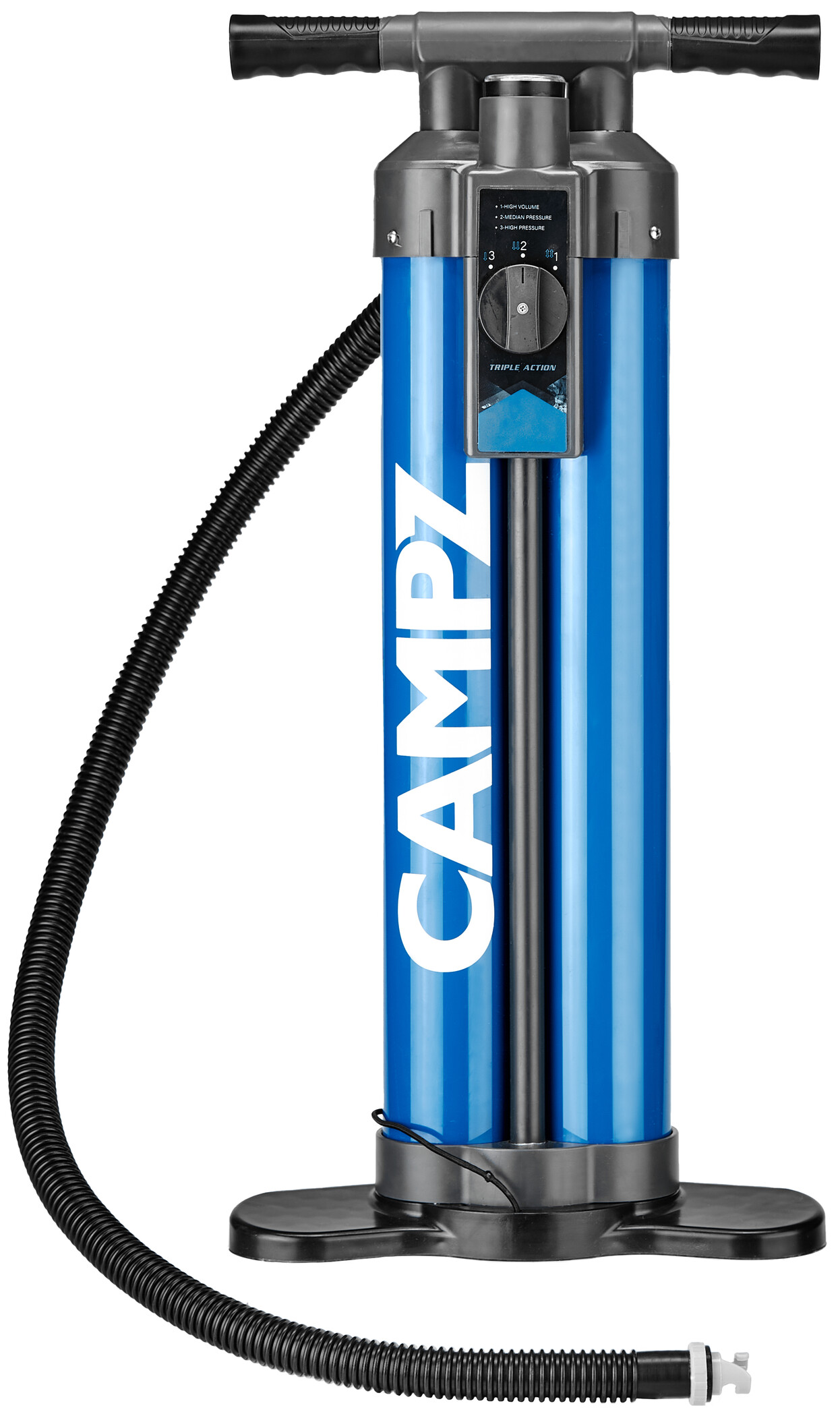CAMPZ Triple Action Pumpe 2 x 3 5l mit Druckanzeige weiß/orange