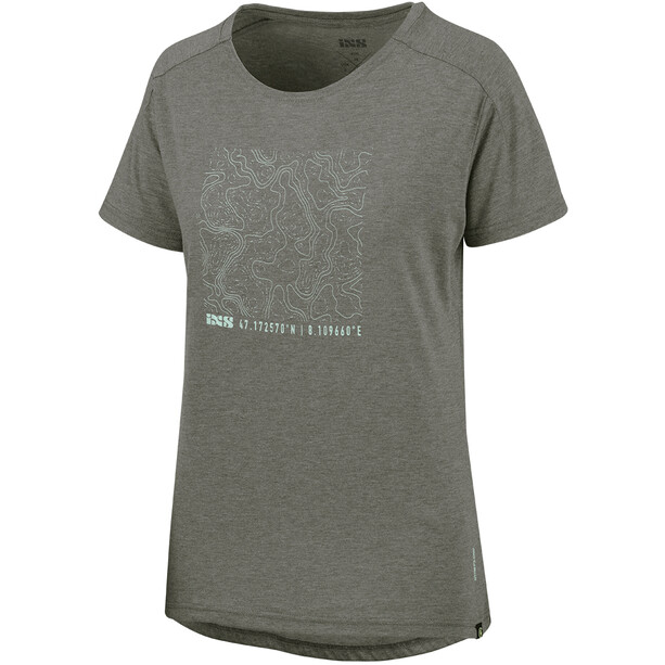 IXS Flow Contour T-shirt tech à manches courtes Femme, gris
