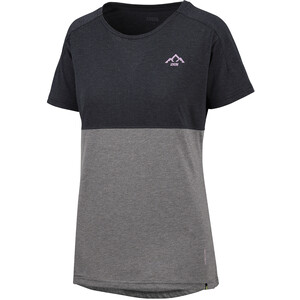 IXS Flow Mountain T-shirt tech à manches courtes Femme, noir/gris noir/gris