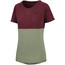 IXS Flow Mountain T-shirt tech à manches courtes Femme, rouge/olive