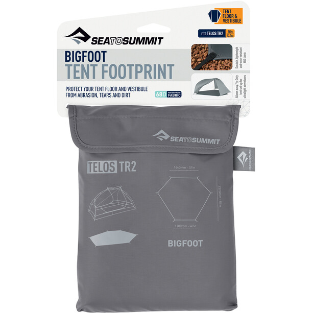 Sea to Summit Telos TR2 Bigfoot Footprint, szary