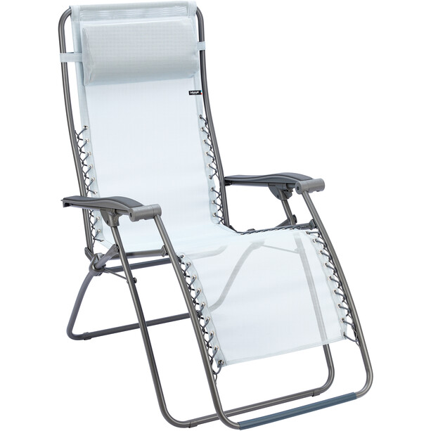 Lafuma Mobilier RSXA Relax Chair with Cannage Phifertex titane/ciel