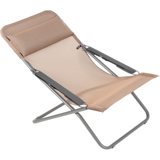 Lafuma Mobilier Transabed Sun Lounger with Cannage Phifertex titane/canyon