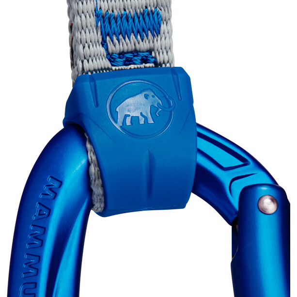 Mammut Crag Keylock Quickdraws bent Gate 10cm 6-Pack, zilver/blauw