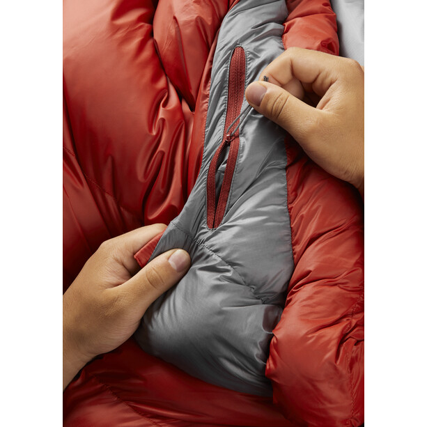Rab Alpine 600 Bolsa de dormir Normal, rojo