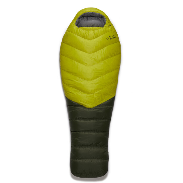 Rab Alpine 800 Sleeping Bag Long, żółty/oliwkowy