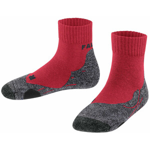Falke TK2 Kurze Socken Kinder rot/grau