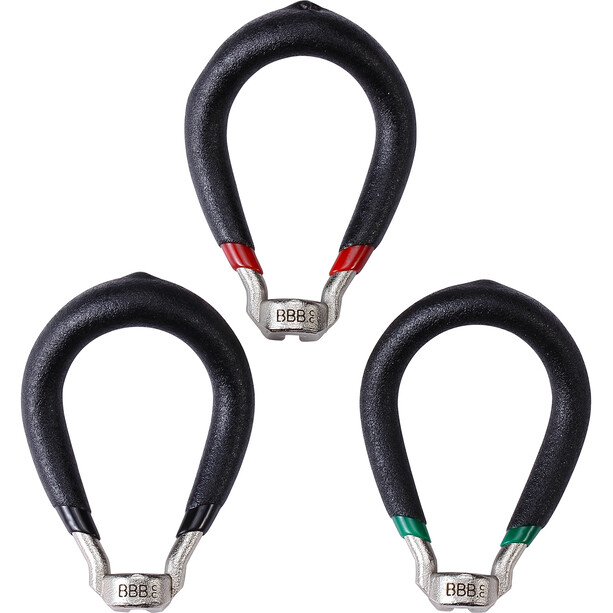 BBB Cycling ProTune BTL-183S Set di chiavi per raggi 3,2/3,3/3,5mm, nero