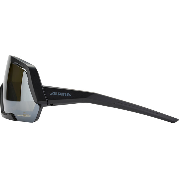 Alpina Rocket Q-Lite Glasses black matt/silver mirror