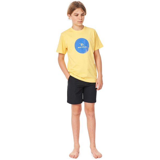Rip Curl Corp Icon Kurzarm Shirt Jungen gelb