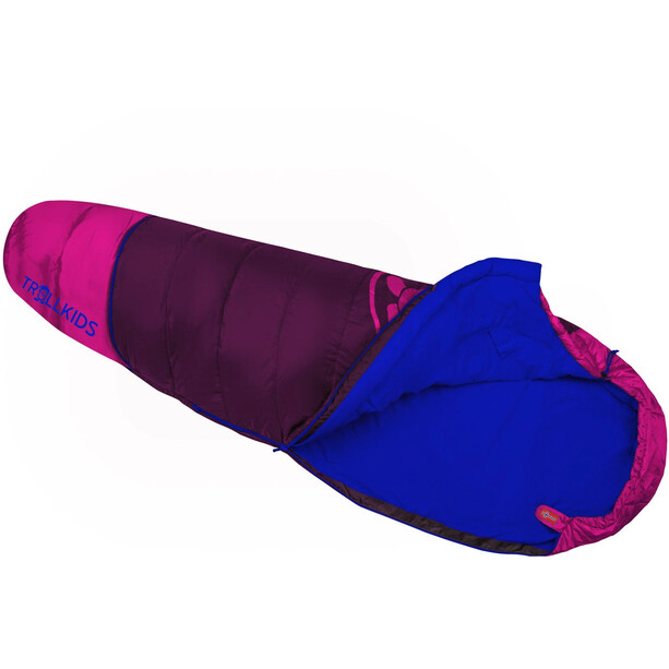 TROLLKIDS Fjell Dreamer Sleeping Bag Extendable Kids dark rose/magenta/medium blue