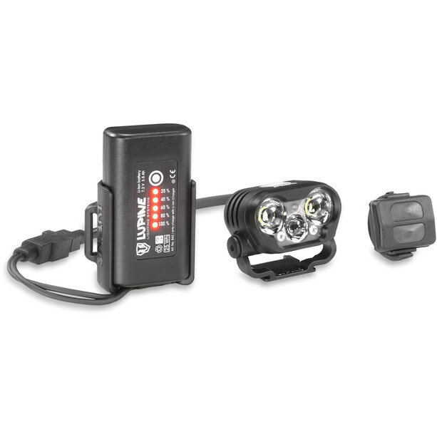 Lupine Blika R 4 SC Lámpara Casco 3,5 Ah SmartCore con Control Remoto Bluetooth, negro