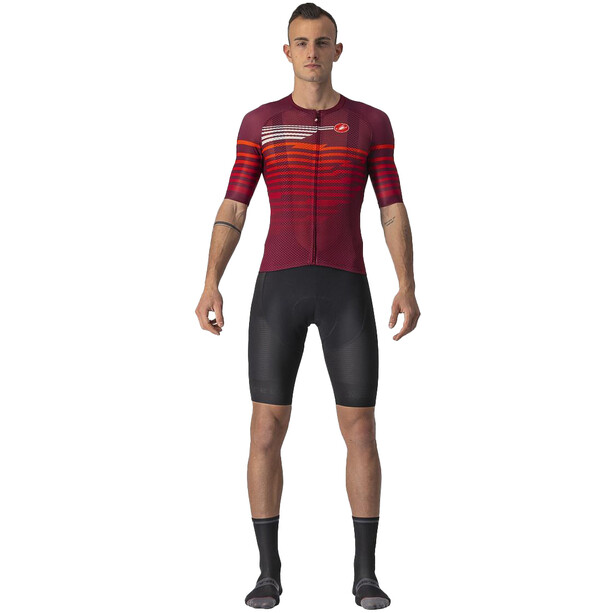 Castelli Climber's 3.0 SL Koszulka rowerowa z zamkiem błyskawicznym Mężczyźni, czerwony