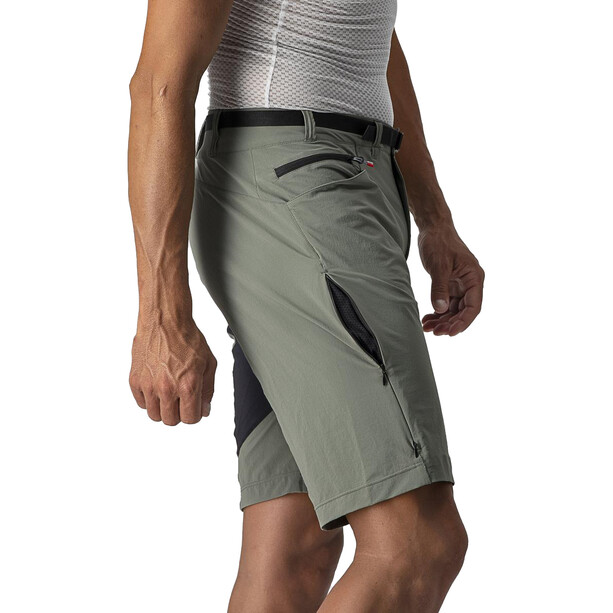 Castelli Unlimited Trail Shorts Baggy Hombre, Oliva/gris