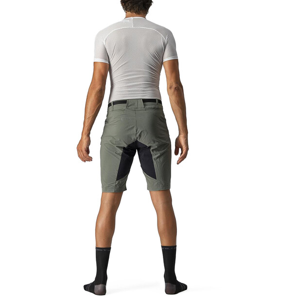 Castelli Unlimited Trail Shorts Baggy Hombre, Oliva/gris