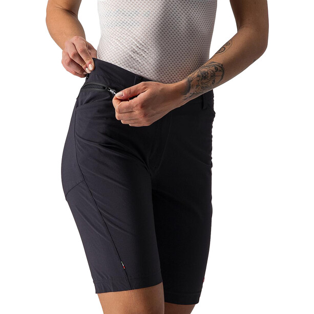 Castelli Unlimited Shorts Baggy Mujer, negro