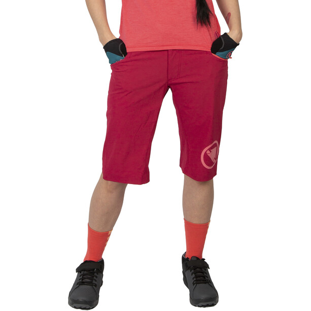 Endura SingleTrack Lite Shorts Mujer, rojo