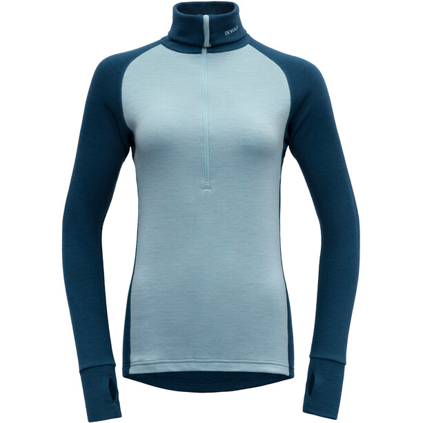 Devold Expedition Sweat-shirt Col roulé avec Zip Femme, bleu
