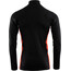 Aclima WarmWool Mock Neck Zip Shirt Men jet black/north atlantic/red clay