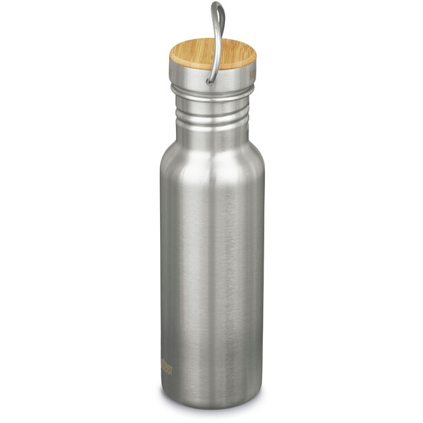 Klean Kanteen Reflect Narrow Flaske 532ml med bambus Cap, sølv