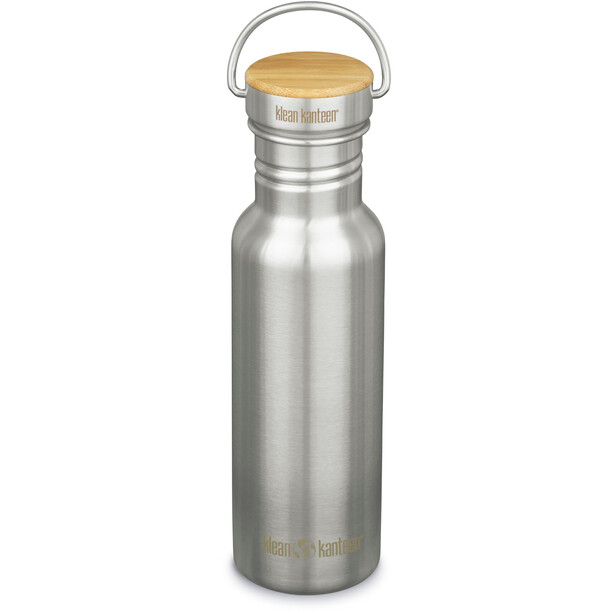Klean Kanteen Reflect Narrow Flaske 532ml med bambus Cap, sølv