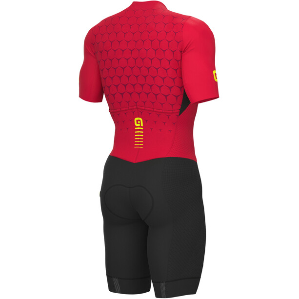 Alé Cycling Hive Skinsuit korte mouwen Heren, rood/zwart