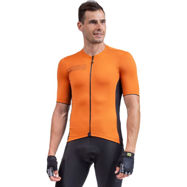 Alé Cycling Solid Color Block Jersey korte mouwen Heren, oranje/bruin