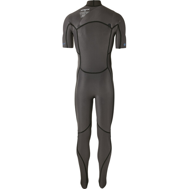 Patagonia R1 Lite Yulex Spring Suit Korte Mouwen met Voorrits Heren, zwart