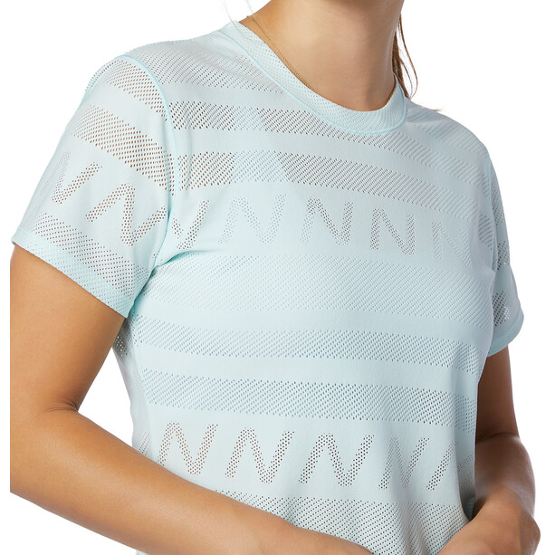 New Balance Q Speed Jacquard Shirt met korte mouwen Dames, blauw