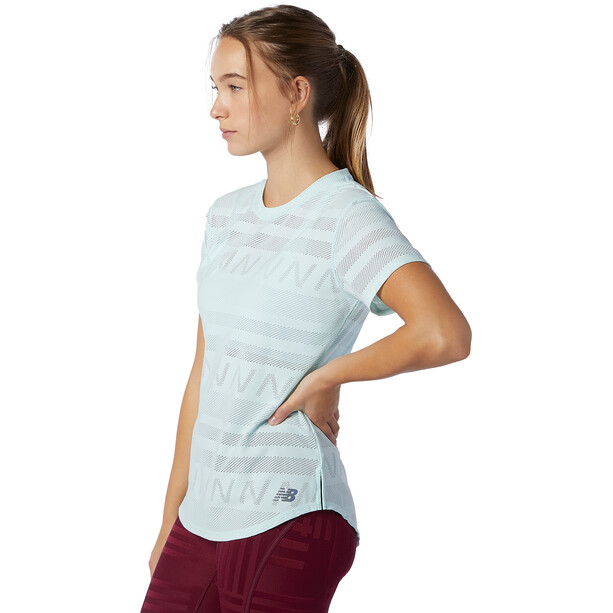 New Balance Q Speed Jacquard T-shirt manches courtes Femme, bleu