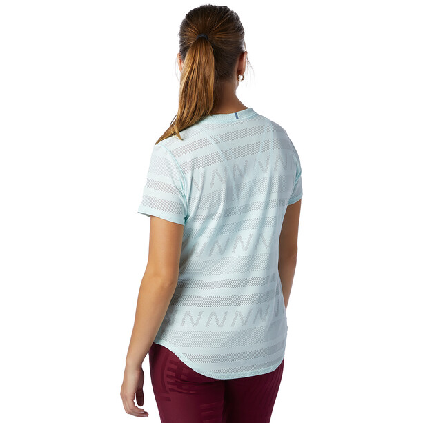 New Balance Q Speed Jacquard Shirt met korte mouwen Dames, blauw