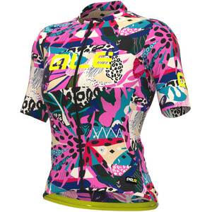 Alé Cycling Kenya Maillot Manga Corta Mujer, Multicolor/rosa Multicolor/rosa