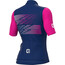 Alé Cycling Logo Kurzarm Trikot Damen pink/blau