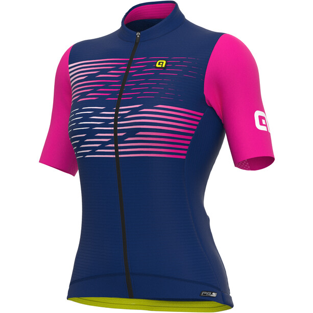 Alé Cycling Logo Kurzarm Trikot Damen pink/blau