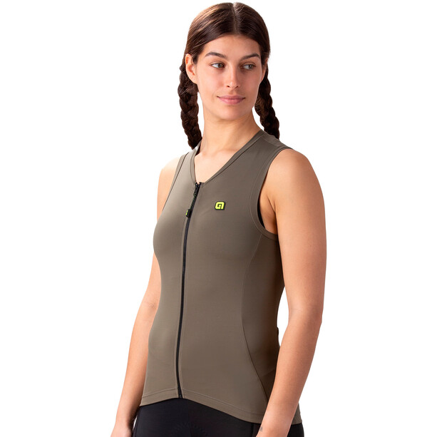 Alé Cycling Solid Color Block Maillot sans manches Femme, olive
