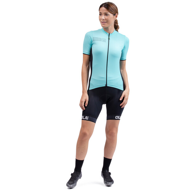Alé Cycling Solid Color Block Kurzarm Trikot Damen türkis