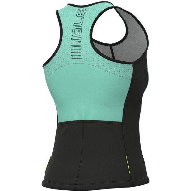 Alé Cycling Solid Color Block Tank Top Kobiety, turkusowy