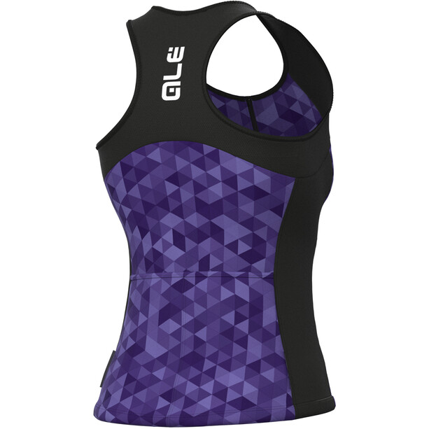 Alé Cycling Solid Triangles Top Sin Mangas Mujer, violeta/negro