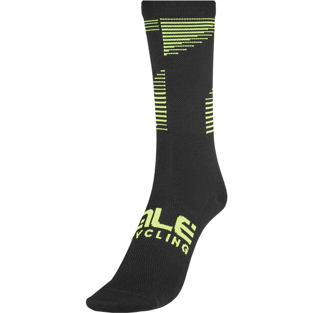 Alé Cycling Sprint Calza Q-Skin Socken 16cm schwarz/gelb