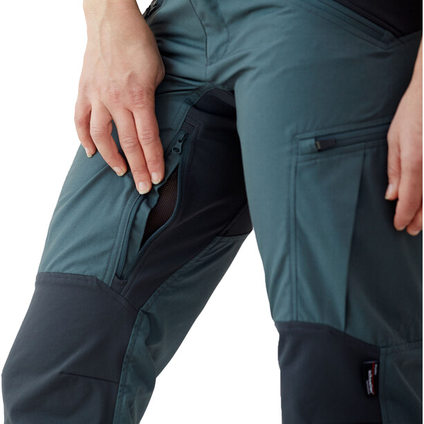 Lundhags Makke Pantalones Normal Mujer, Azul petróleo/gris