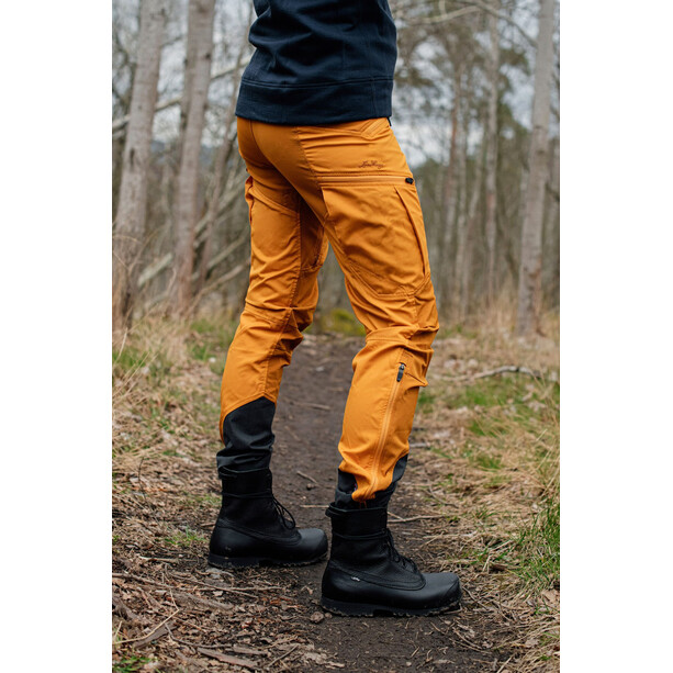 Lundhags Makke Pantalones Normal Mujer, amarillo/gris