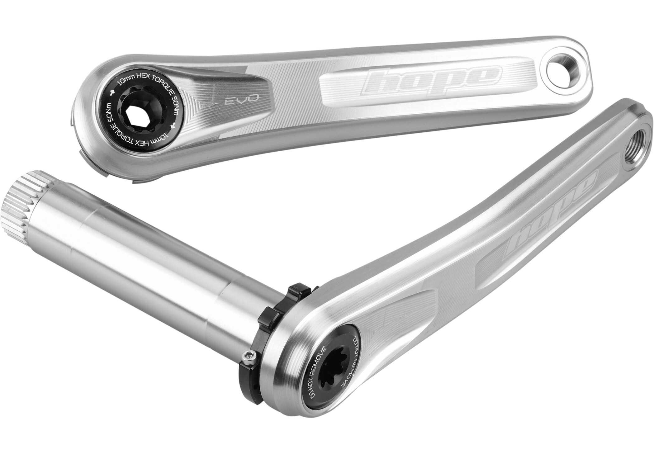 Hope EVO Crankarms Spiderless for 83mm BB silver